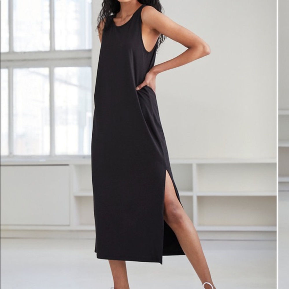 The Group by Babaton Evelina Dress black shift maxi tank